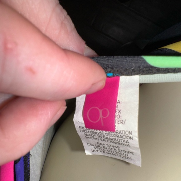 OP Neon Retro Triangle string bikini With cheeky Bottoms size L/XL - Picture 6 of 12